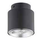 Emibig Plafonnier Nano Acier Noir | Convient pour 1x GU10 (AR111) - Max 12W