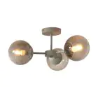It's about RoMi Plafondlamp Aspen Glas Grijs | Geschikt voor 3x E14 