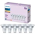 Voordeelpak 6x Philips LED Spot GU10 PAR16 4W 255lm 36D - 827 Zeer Warm Wit